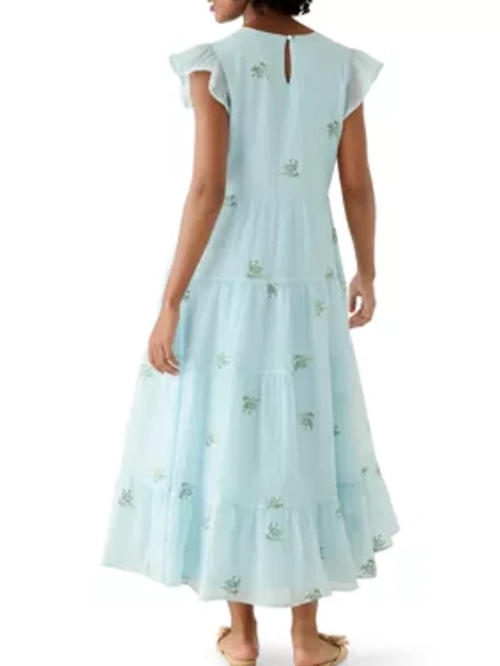 Wonderly Light Blue Floral Tiered Maxi Dress - Picture 2 of 11